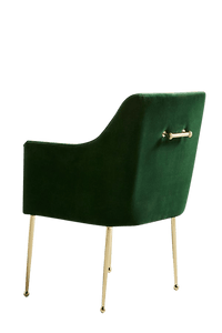 Velvet Elowen Armchair - Emerald