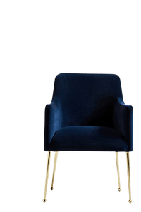 Velvet Elowen Armchair - royal blue