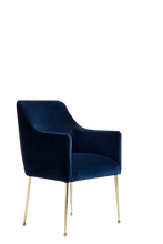 Load image into Gallery viewer, Velvet Elowen Armchair - royal blue
