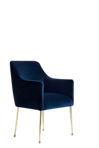 Velvet Elowen Armchair - royal blue