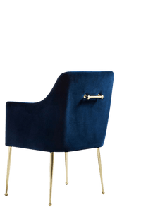 Velvet Elowen Armchair - royal blue